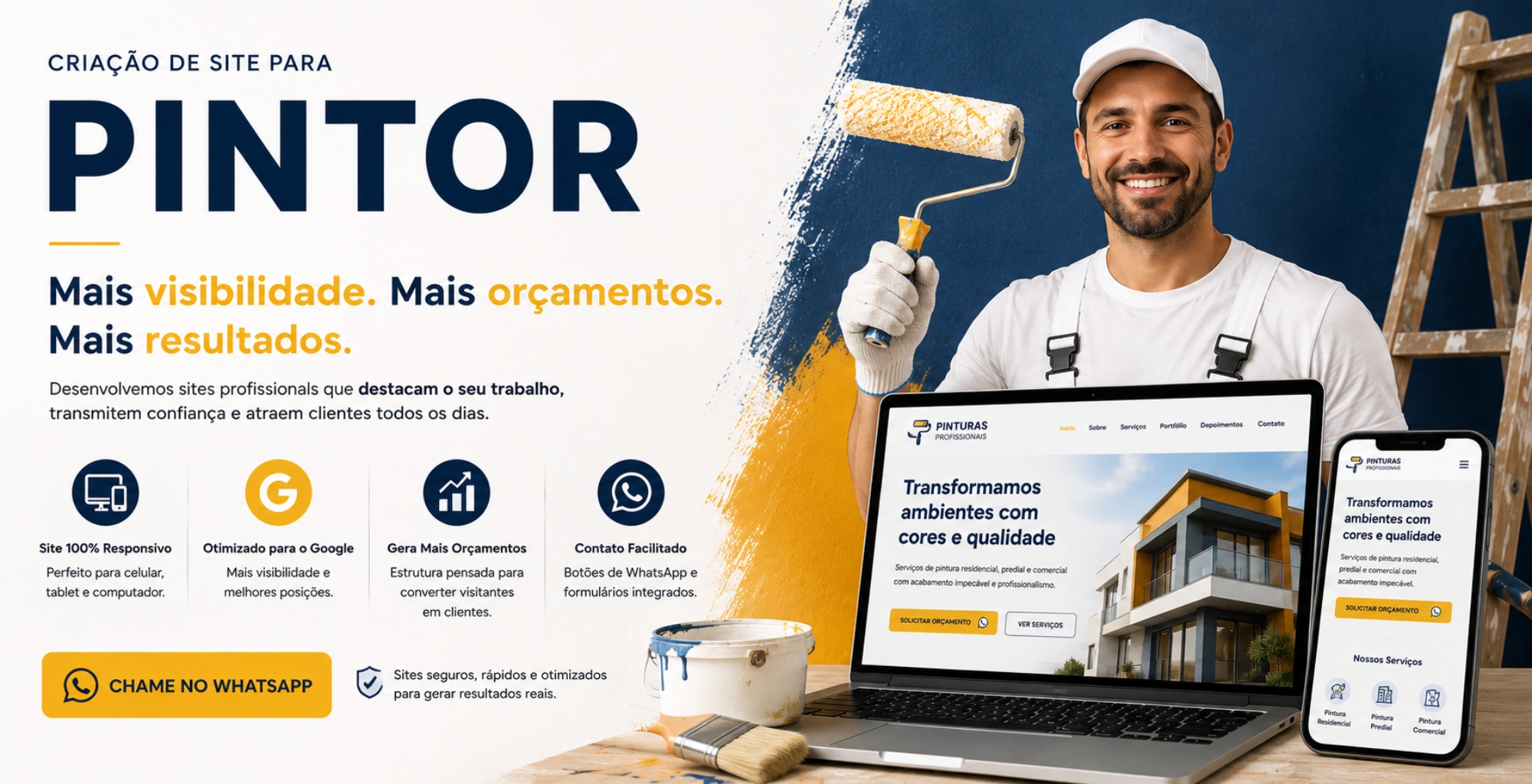 Criação de Site Para Pintor Divulgar Serviço na Internet
