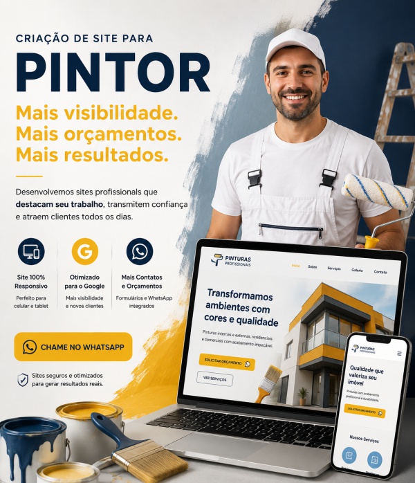 Criação de Site Para Pintor Divulgar Serviço na Internet